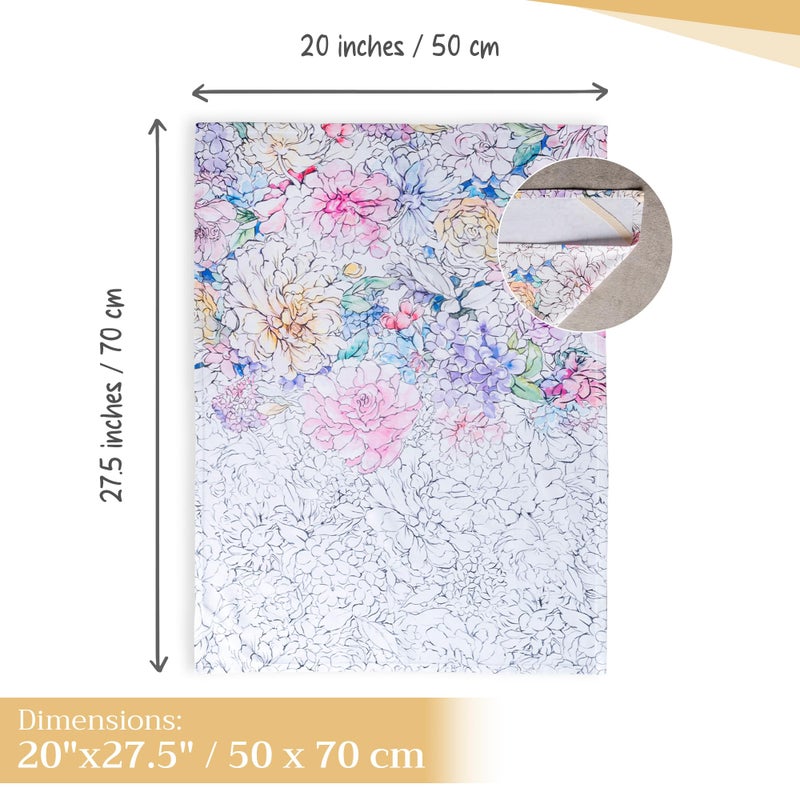 Maison d' Hermine Kitchen Towels Set of 3 100% Cotton 27.50" x 20" Reusable Cloth Tea Dish Towels Absorbent with Hanging Loop for Kitchen, Home, Dining, Cocktail Parties Spring/Summer (Floral Love) - Image 4